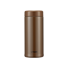 480ML STAINLESS STEEL BOTTLE WITH TEA STRAINER - BROWN